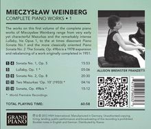 Mieczyslaw Weinberg (1919-1996): Sämtliche Klavierwerke Vol.1, CD