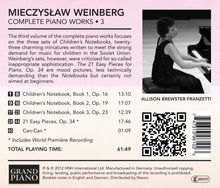 Mieczyslaw Weinberg (1919-1996): Sämtliche Klavierwerke Vol.3, CD