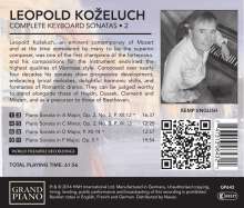 Leopold Kozeluch (1747-1818): Sämtliche Sonaten für Tasteninstrumente Vol.2, CD