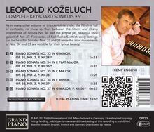 Leopold Kozeluch (1747-1818): Sämtliche Sonaten für Tasteninstrumente Vol.9, CD