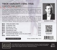 Tibor Harsanyi (1898-1954): Sämtliche Klavierwerke Vol.1, CD