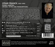 Cesar Franck (1822-1890): Klavierwerke (Raritäten &amp; Transkriptionen), CD