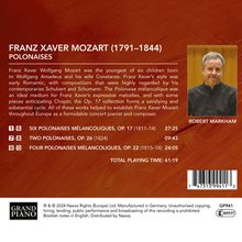 Franz Xaver Mozart (1791-1844): Polonaisen, CD