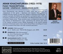 Aram Khachaturian (1903-1978): Klavier-Transkriptionen, CD