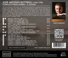 Jose Antonio Bottiroli (1920-1990): Sämtliche Klavierwerke Vol.3, CD