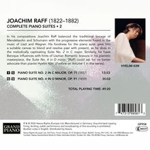 JOACHIM RAFF (1822–1882) COMPLETE PIANO SUITES • 2. Pianistin Hyelim Kim abgebildet. Gesamtspielzeit: 49:20.