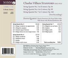 Charles Villiers Stanford (1852-1924): Streichquartette Nr.3,4,7, CD