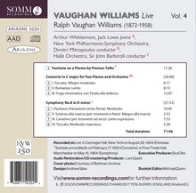 Ralph Vaughan Williams (1872-1958): Vaughan Williams Live Vol.4, CD