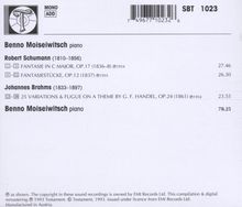 B.Moiseiwitsch spielt Schumann &amp; Brahms, CD