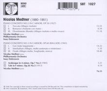 Nikolai Medtner (1880-1951): Klavierkonzerte Nr.2 &amp; 3, CD