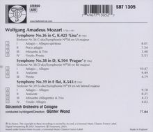 Wolfgang Amadeus Mozart (1756-1791): Symphonien Nr.36,38,39, CD