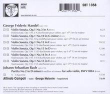 Georg Friedrich Händel (1685-1759): Violinsonaten op.1 Nr.3,10,12-15, CD