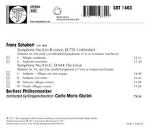 Franz Schubert (1797-1828): Symphonien Nr.8 &amp; 9, CD
