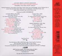Luciano Berio (1925-2003): Folk Songs für Mezzosopran &amp; Instrumente, CD