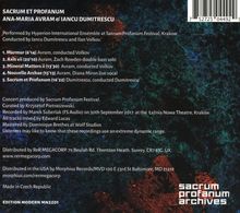 Ana-Maria Avram &amp; Iancu Dumitrescu: Sacrum Et Profanum: Live 2017, CD