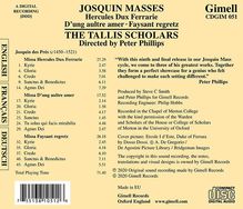 Josquin Desprez (1440-1521): Missa "Faisant Regretz", CD