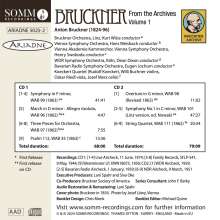 Anton Bruckner (1824-1896): Bruckner from the Archives Vol.1, 2 CDs