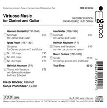 Dieter Klöcker - Musik für Klarinette &amp; Gitarre, CD