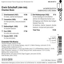 Erwin Schulhoff (1894-1942): Divertissement für Oboe,Klarinette,Fagott, CD