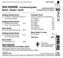 Duo Sonore auf historischen Instrumenten, CD