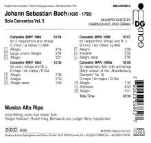 Johann Sebastian Bach (1685-1750): Cembalokonzerte BWV 1058 &amp; 1060, CD
