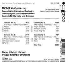Michel Yost (1754-1786): Klarinettenkonzerte Nr.7-9,11, CD
