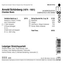 Arnold Schönberg (1874-1951): Verklärte Nacht op.4 für Streichsextett, CD