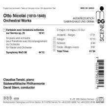 Otto Nicolai (1810-1849): Orchesterwerke Vol.1, CD