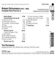 Robert Schumann (1810-1856): Klaviertrios Vol.2, CD