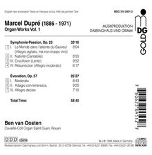 Marcel Dupre (1886-1971): Orgelwerke Vol.1, CD