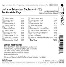 Johann Sebastian Bach (1685-1750): Die Kunst der Fuge BWV 1080 f.Bläserquintett, CD