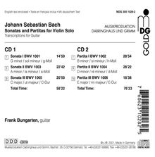 Johann Sebastian Bach (1685-1750): Sonaten &amp; Partiten BWV 1001-1006 für Gitarre, 2 CDs