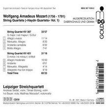 Wolfgang Amadeus Mozart (1756-1791): Streichquartette Nr.14 &amp; 15, CD