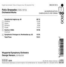 Felix Draeseke (1835-1913): Symphonie Nr.3 "Tragica", CD