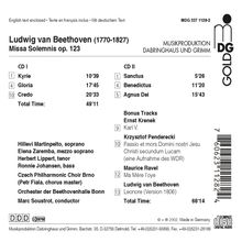 Ludwig van Beethoven (1770-1827): Missa Solemnis op.123, 2 CDs