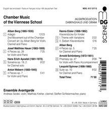 Kammermusik der Neuen Wiener Schule, CD