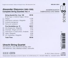 Alexander Glasunow (1865-1936): Streichquartette Vol.4, CD