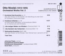 Otto Nicolai (1810-1849): Orchesterwerke Vol.2, CD