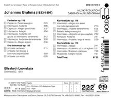 Johannes Brahms (1833-1897): Klavierstücke opp.116-119, Super Audio CD