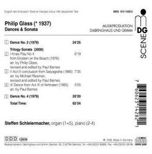 Philip Glass (geb. 1937): Dances Nr.2 &amp; 4 für Orgel, CD