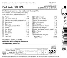 Frank Martin (1890-1974): Die Weise von Liebe und Tod des Cornets Christoph Rilke für Alt &amp; Kammerorchester, Super Audio CD