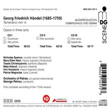 Georg Friedrich Händel (1685-1759): Tamerlano (1724), 3 CDs