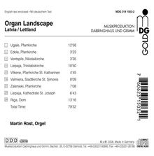 Orgellandschaft Lettland, CD