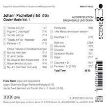 Johann Pachelbel (1653-1706): Claviermusik Vol.1, CD