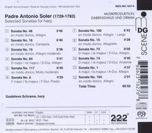 Antonio Soler (1729-1783): Cembalosonaten für Harfe, Super Audio CD