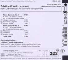 Frederic Chopin (1810-1849): Klavierkonzerte Nr.1 &amp; 2 (für Klavier &amp; Streichquintett), Super Audio CD