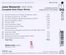 Jules Massenet (1842-1912): Klavierwerke, CD