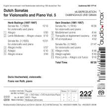 Doris Hochscheid - Dutch Sonatas für Cello &amp; Klavier Vol.5, Super Audio CD