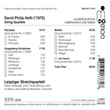 David Philip Hefti (geb. 1975): Streichquartette, CD