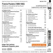 Francis Poulenc (1899-1963): Lieder - Melodies sur des Poemes de Paul Eluard, CD